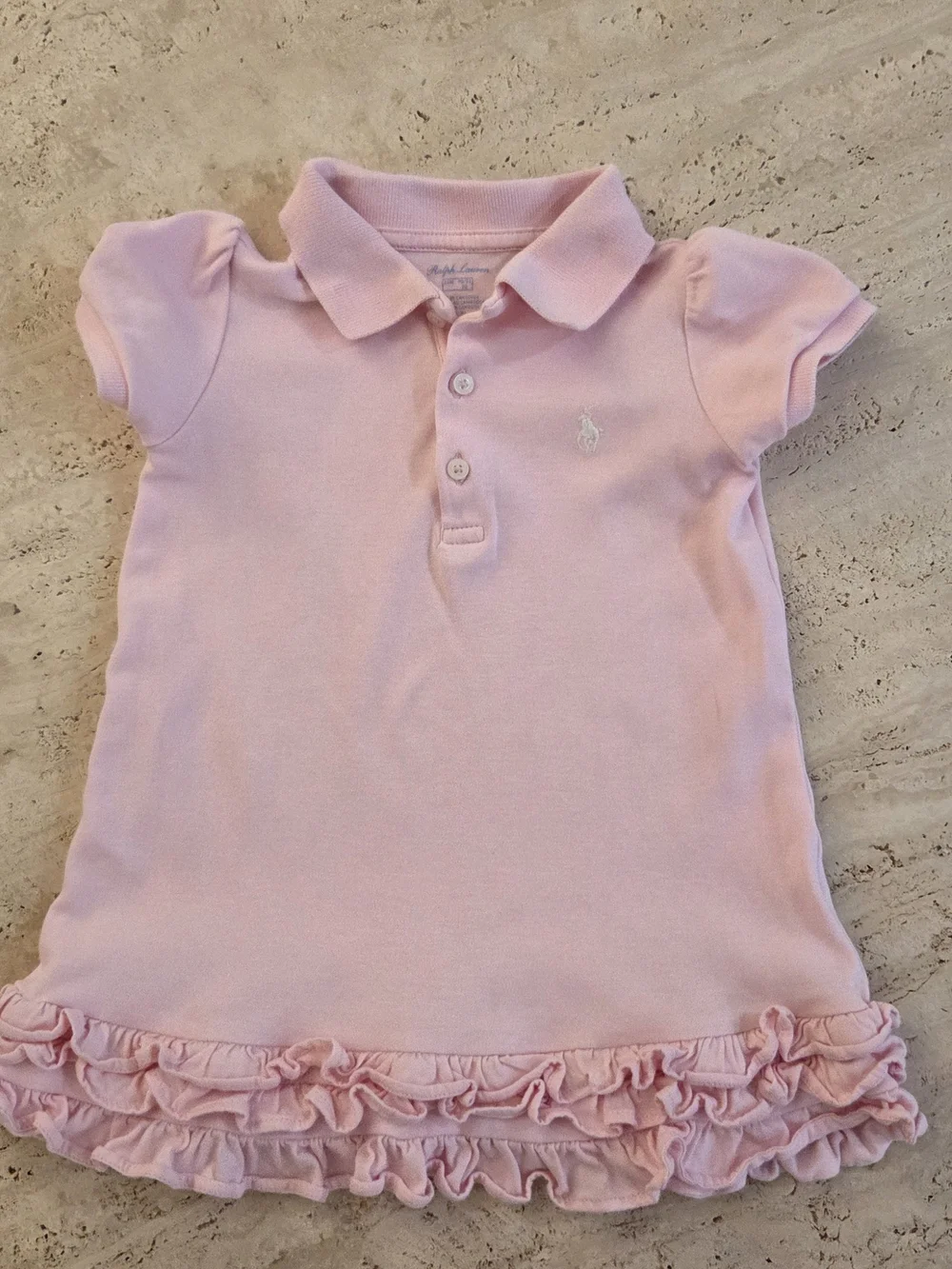 Ralph Lauren Light Pink Polo Dress with Ruffle Bloomers